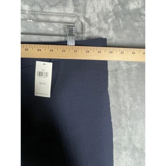 Banana Republic Marzotto Performance Wool Tapered Fit Dress Pants 38x30 Navy NEW - Picture 9 of 13